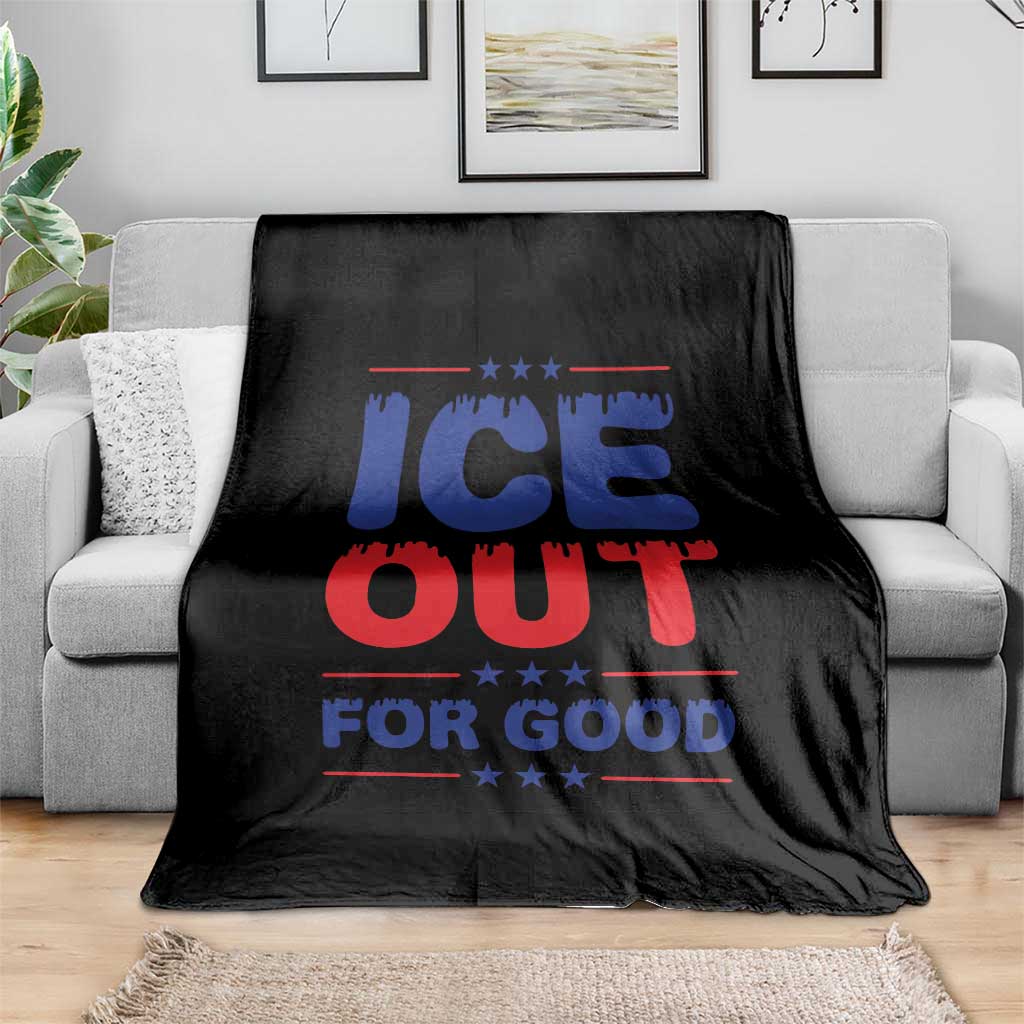Ice Out For Good Protest Throw Blanket Justice Against Ice Political Resistance TS02 Print Your Wear