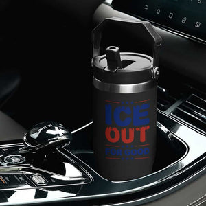 Ice Out For Good Protest Flip Straw Tumbler Justice Against Ice Political Resistance TS02 Print Your Wear