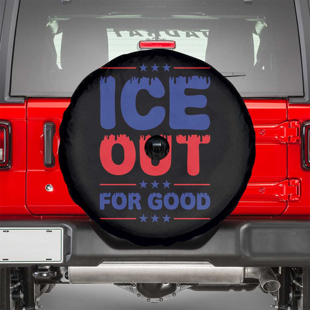 Ice Out For Good Protest Spare Tire Cover Justice Against Ice Political Resistance TS02 Black Print Your Wear