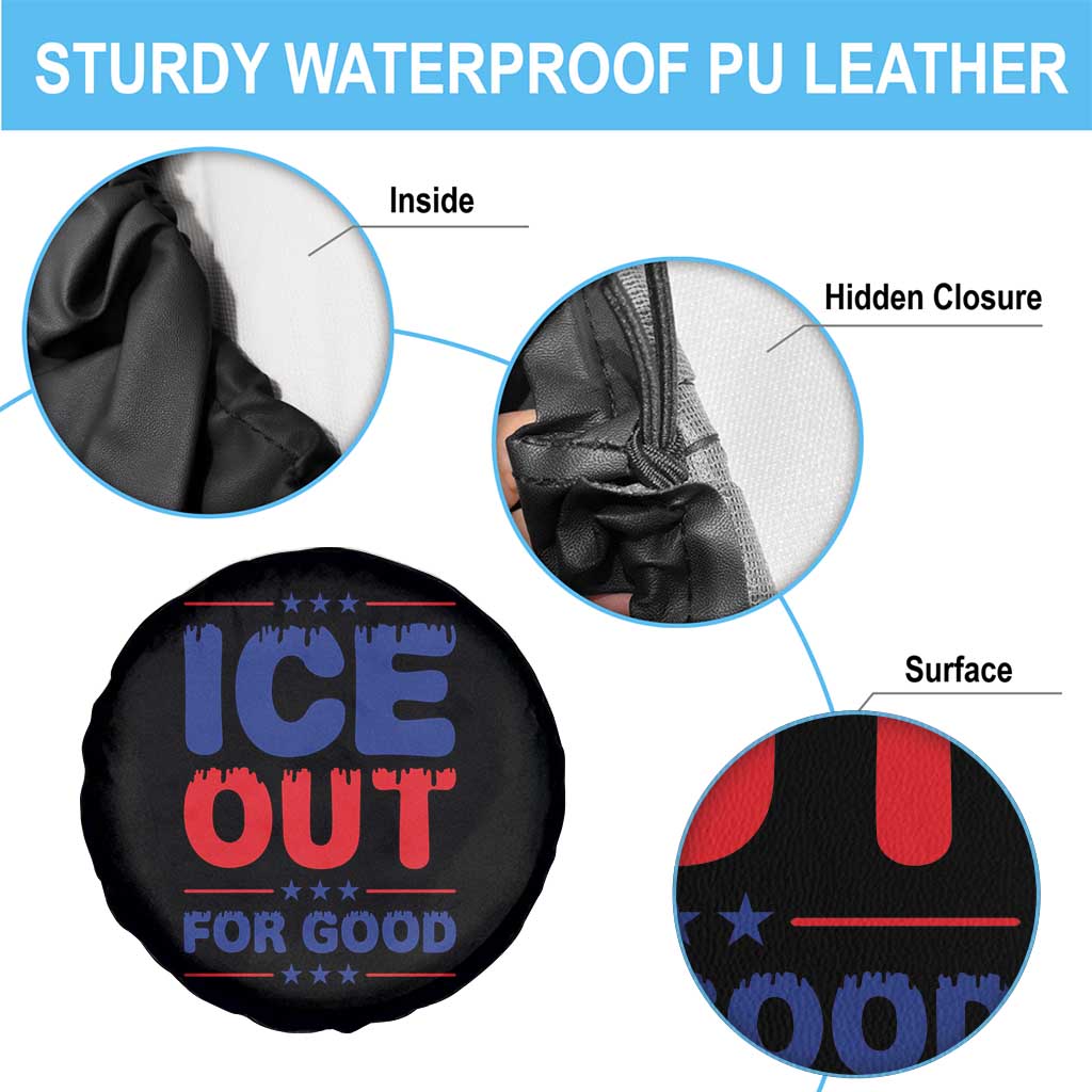 Ice Out For Good Protest Spare Tire Cover Justice Against Ice Political Resistance TS02 Print Your Wear