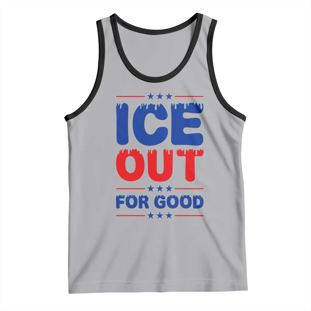 Ice Out For Good Protest Tank Top Justice Against Ice Political Resistance TS02 Athletic Heather Black Print Your Wear