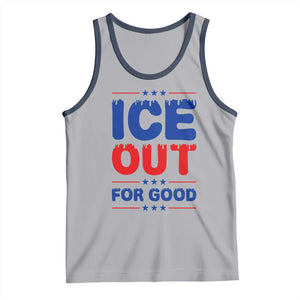 Ice Out For Good Protest Tank Top Justice Against Ice Political Resistance TS02 Athletic Heather Navy Print Your Wear