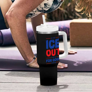 Ice Out For Good Protest Tumbler With Handle Justice Against Ice Political Resistance TS02 Print Your Wear