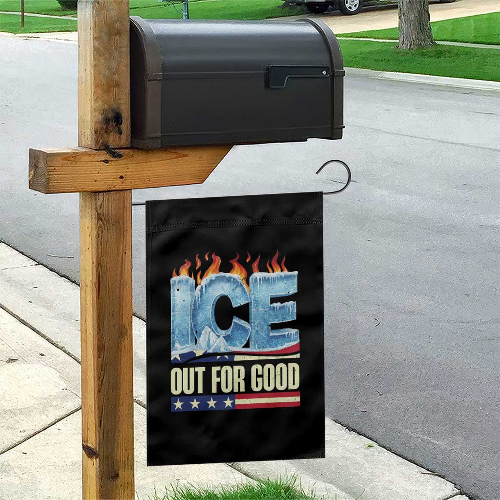 Ice Out For Good Patriotic Protest Garden Flag Patriotic Burn Ice Justice Political Resistance TS02 Print Your Wear