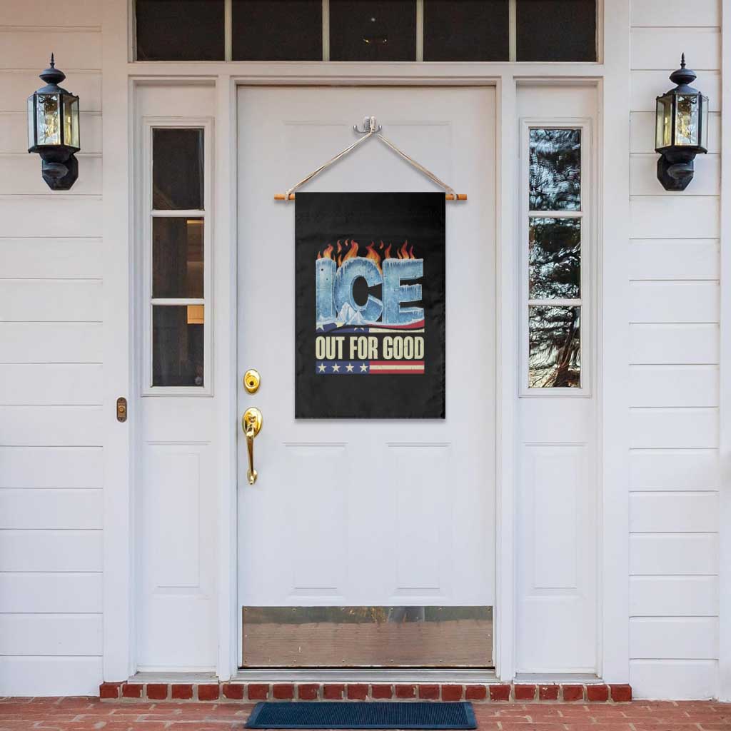Ice Out For Good Patriotic Protest Garden Flag Patriotic Burn Ice Justice Political Resistance TS02 Print Your Wear