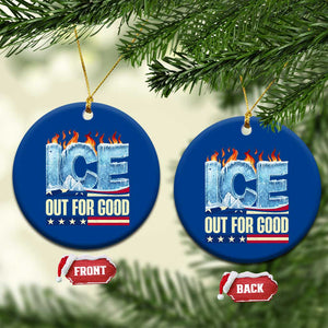 Ice Out For Good Patriotic Protest Ceramic Ornament Patriotic Burn Ice Justice Political Resistance TS02 1pc Blue Print Your Wear