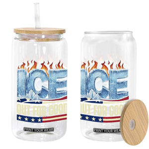 Ice Out For Good Patriotic Protest Glass Can Patriotic Burn Ice Justice Political Resistance TS02 Print Your Wear