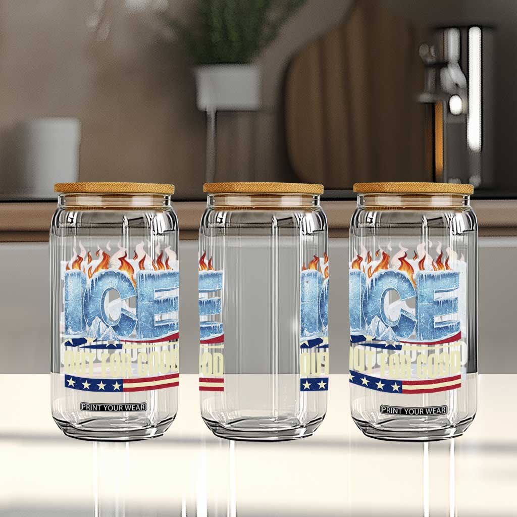 Ice Out For Good Patriotic Protest Glass Can Patriotic Burn Ice Justice Political Resistance TS02 Print Your Wear