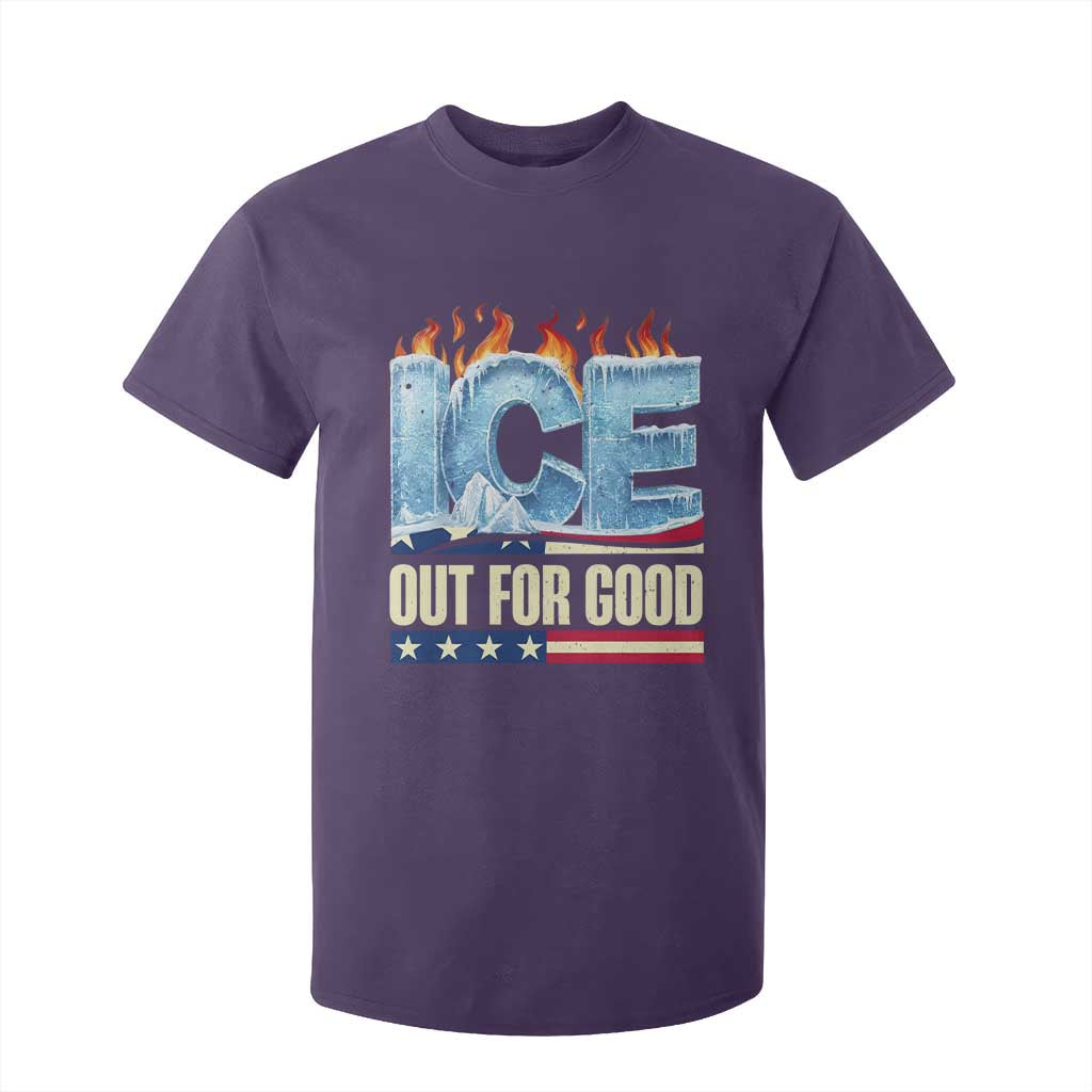 Ice Out For Good Patriotic Protest T Shirt For Kid Patriotic Burn Ice Justice Political Resistance TS02 Purple Print Your Wear