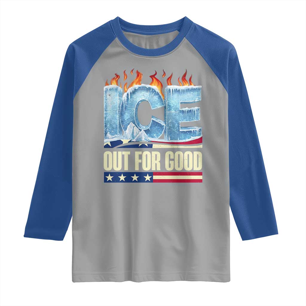 Ice Out For Good Patriotic Protest Raglan Shirt Patriotic Burn Ice Justice Political Resistance TS02 Sport Gray Royal Print Your Wear