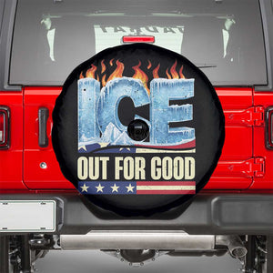 Ice Out For Good Patriotic Protest Spare Tire Cover Patriotic Burn Ice Justice Political Resistance TS02 Black Print Your Wear