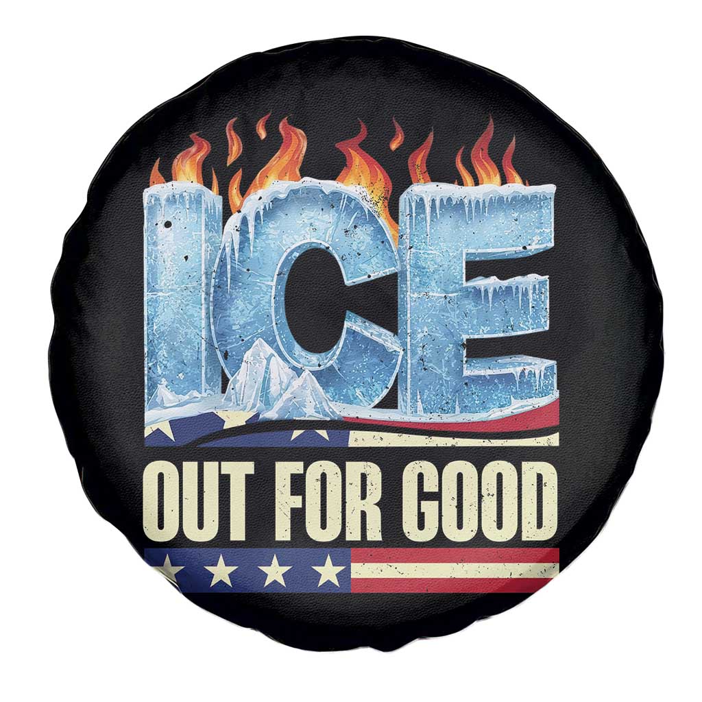 Ice Out For Good Patriotic Protest Spare Tire Cover Patriotic Burn Ice Justice Political Resistance TS02 Print Your Wear