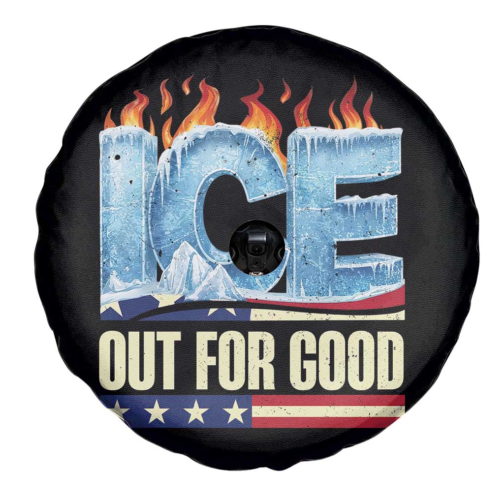 Ice Out For Good Patriotic Protest Spare Tire Cover Patriotic Burn Ice Justice Political Resistance TS02 Print Your Wear