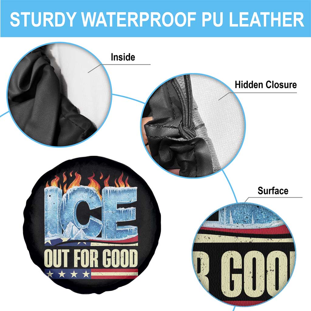 Ice Out For Good Patriotic Protest Spare Tire Cover Patriotic Burn Ice Justice Political Resistance TS02 Print Your Wear