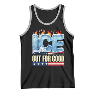Ice Out For Good Patriotic Protest Tank Top Patriotic Burn Ice Justice Political Resistance TS02 Black Athletic Heather Print Your Wear