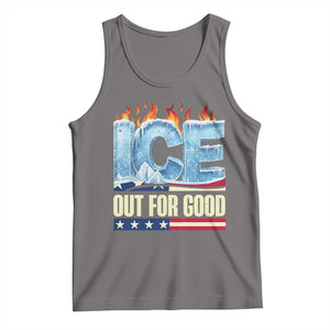 Ice Out For Good Patriotic Protest Tank Top Patriotic Burn Ice Justice Political Resistance TS02 Deep Heather Print Your Wear