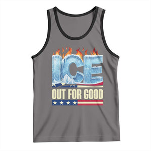 Ice Out For Good Patriotic Protest Tank Top Patriotic Burn Ice Justice Political Resistance TS02 Deep Heather Black Print Your Wear