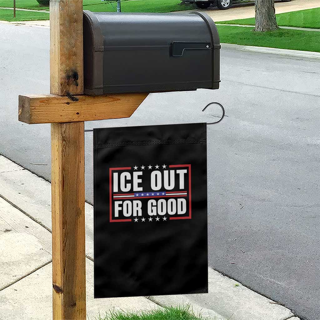 Ice Out For Good Patriotic Protest Garden Flag Justice Resistance Red White and Blue TS02 Print Your Wear