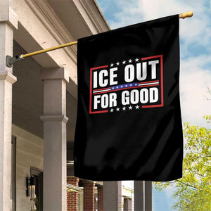 Ice Out For Good Patriotic Protest Garden Flag Justice Resistance Red White and Blue TS02 Print Your Wear