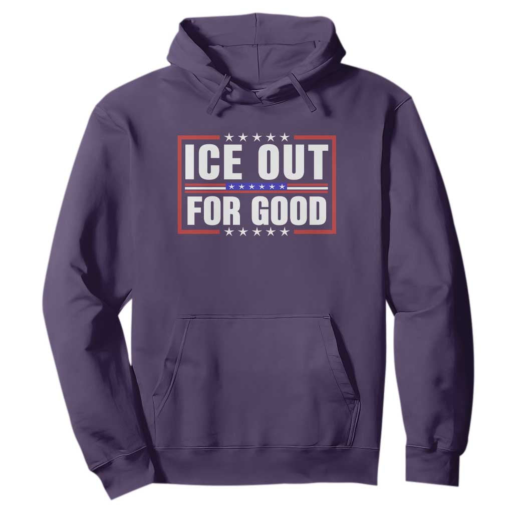 Ice Out For Good Patriotic Protest Hoodie Justice Resistance Red White and Blue TS02 Purple Print Your Wear