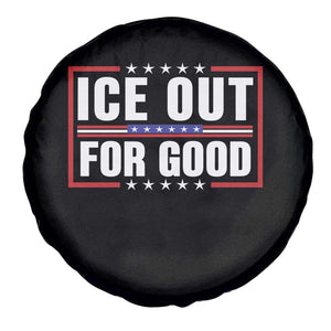Ice Out For Good Patriotic Protest Spare Tire Cover Justice Resistance Red White and Blue TS02 Print Your Wear