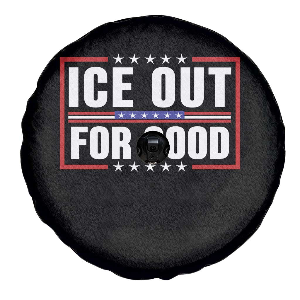 Ice Out For Good Patriotic Protest Spare Tire Cover Justice Resistance Red White and Blue TS02 Print Your Wear