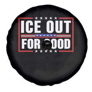 Ice Out For Good Patriotic Protest Spare Tire Cover Justice Resistance Red White and Blue TS02 Print Your Wear