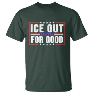 Ice Out For Good Patriotic Protest T Shirt Justice Resistance Red White and Blue TS02 Dark Forest Green Print Your Wear