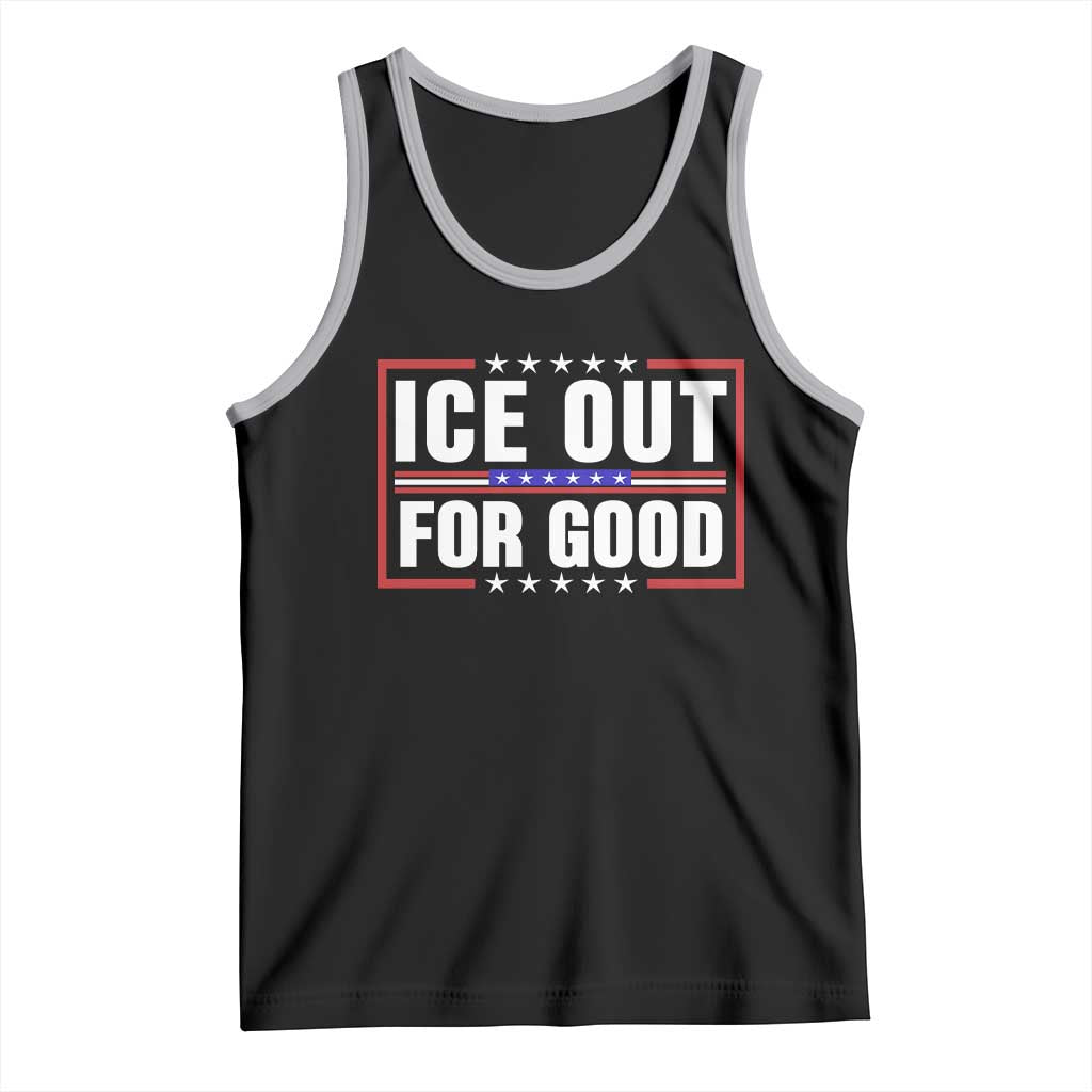 Ice Out For Good Patriotic Protest Tank Top Justice Resistance Red White and Blue TS02 Black Athletic Heather Print Your Wear