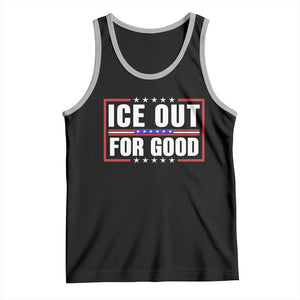 Ice Out For Good Patriotic Protest Tank Top Justice Resistance Red White and Blue TS02 Black Athletic Heather Print Your Wear