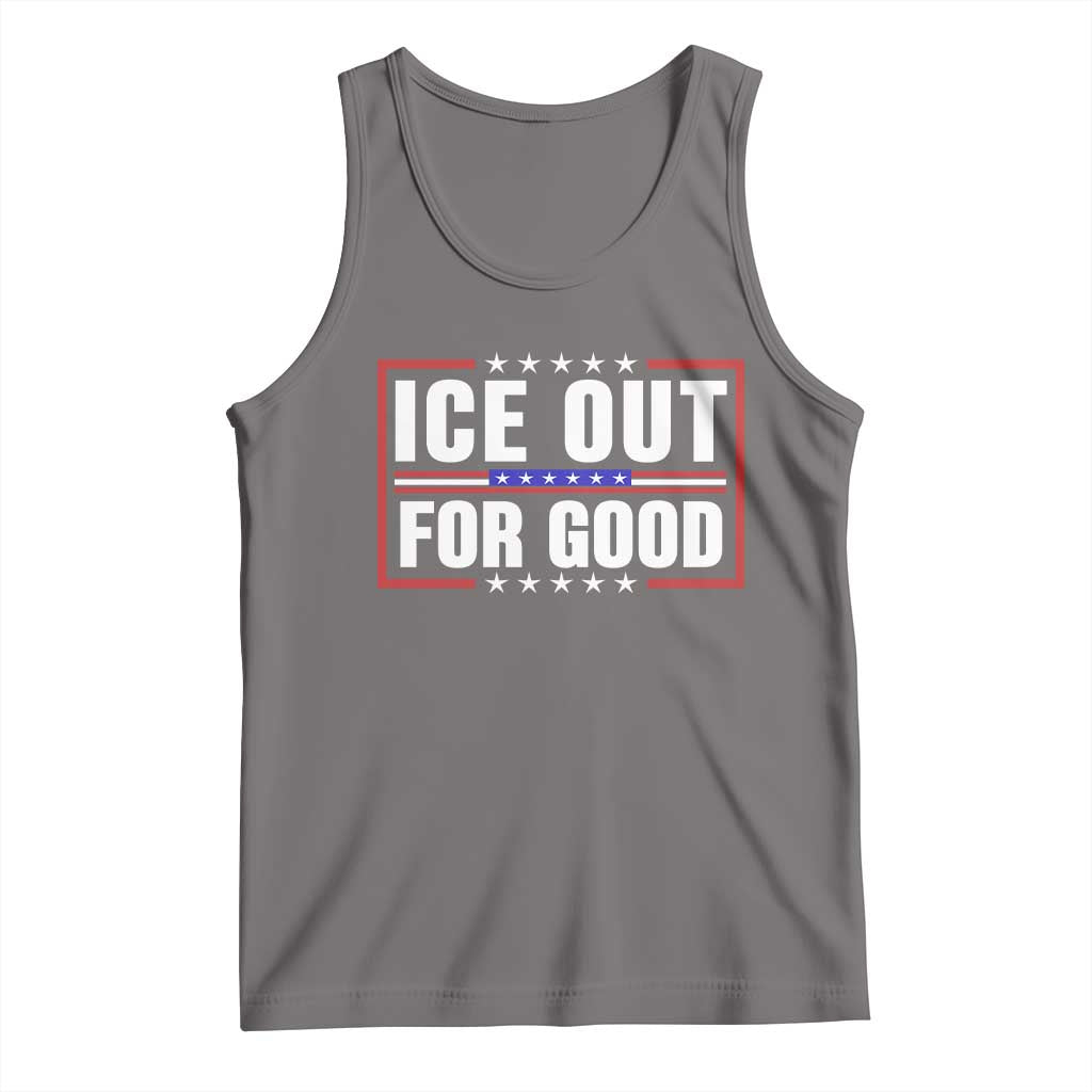 Ice Out For Good Patriotic Protest Tank Top Justice Resistance Red White and Blue TS02 Deep Heather Print Your Wear