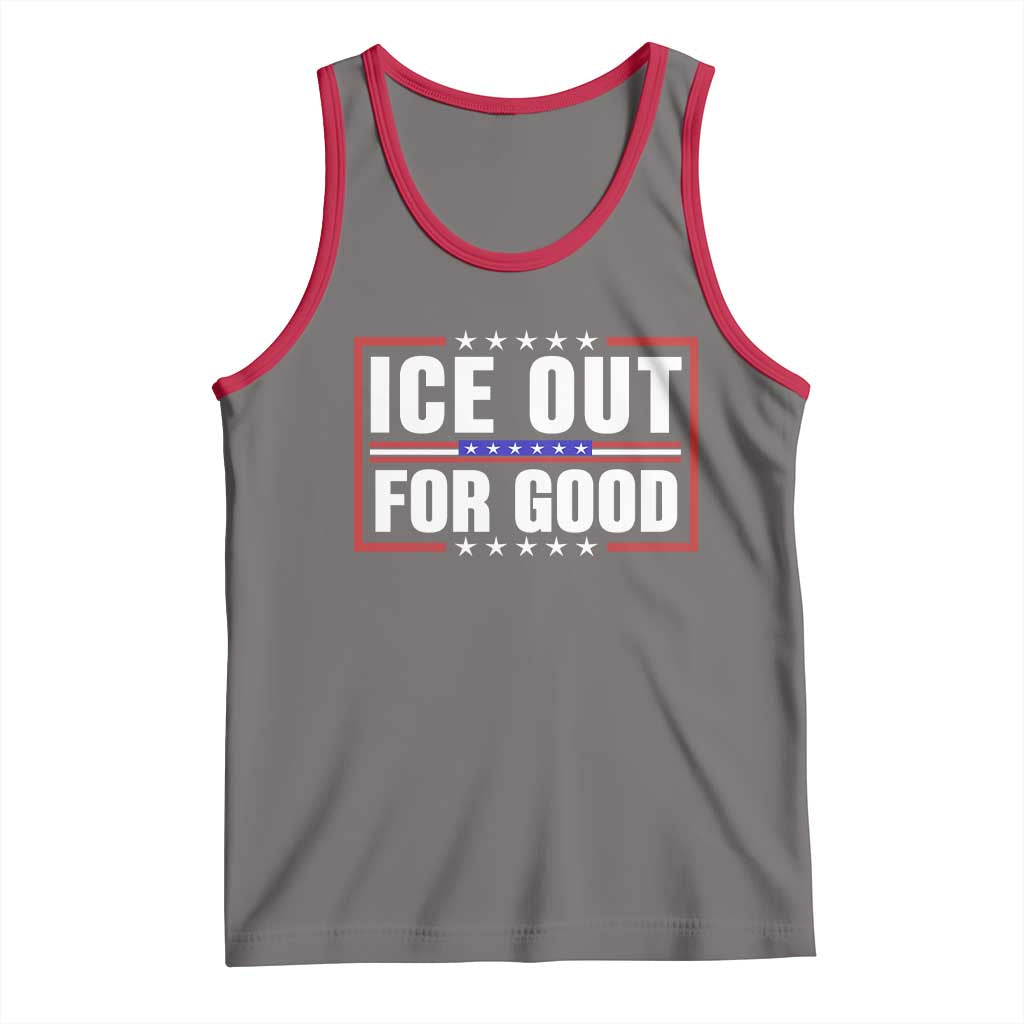 Ice Out For Good Patriotic Protest Tank Top Justice Resistance Red White and Blue TS02 Deep Heather Red Print Your Wear
