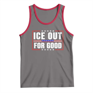 Ice Out For Good Patriotic Protest Tank Top Justice Resistance Red White and Blue TS02 Deep Heather Red Print Your Wear