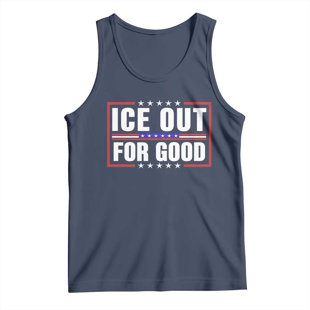 Ice Out For Good Patriotic Protest Tank Top Justice Resistance Red White and Blue TS02 Navy Print Your Wear