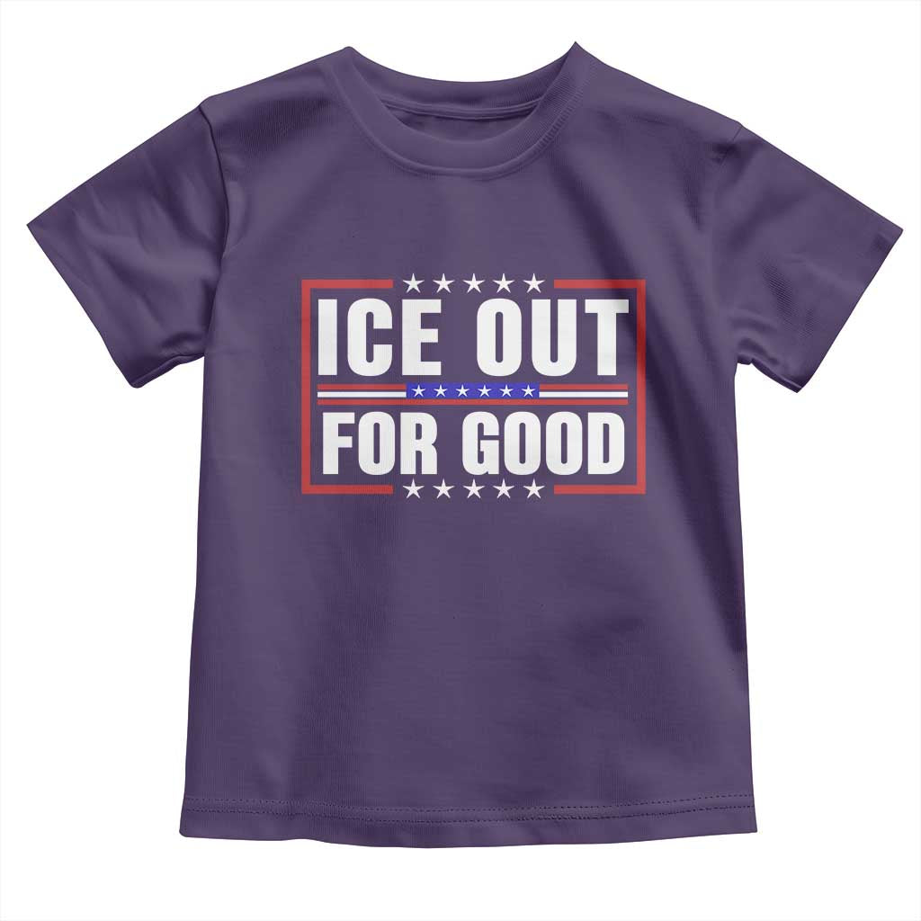 Ice Out For Good Patriotic Protest Toddler T Shirt Justice Resistance Red White and Blue TS02 Purple Print Your Wear