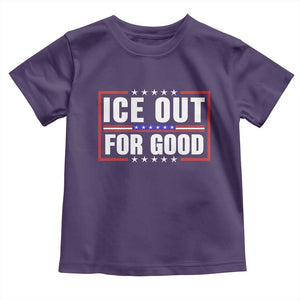 Ice Out For Good Patriotic Protest Toddler T Shirt Justice Resistance Red White and Blue TS02 Purple Print Your Wear