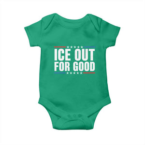 Ice Out For Good Patriotic Protest Baby Onesie Justice Political Resistance TS02 Irish Green Print Your Wear