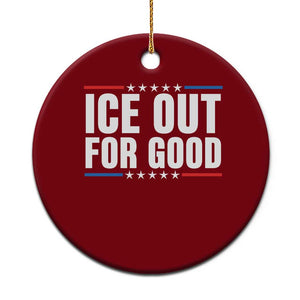 Ice Out For Good Patriotic Protest Ceramic Ornament Justice Political Resistance TS02 1pc Red Print Your Wear