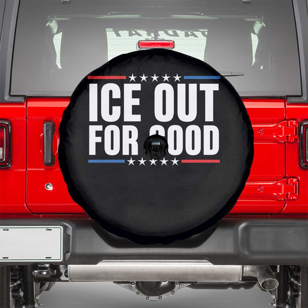 Ice Out For Good Patriotic Protest Spare Tire Cover Justice Political Resistance TS02 Black Print Your Wear