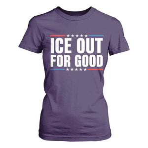 Ice Out For Good Patriotic Protest T Shirt For Women Justice Political Resistance TS02 Purple Print Your Wear