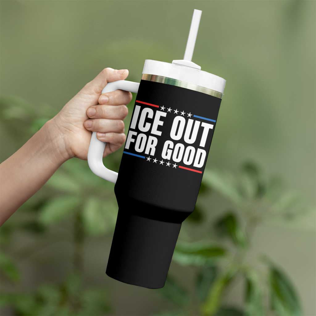 Ice Out For Good Patriotic Protest Tumbler With Handle Justice Political Resistance TS02 Print Your Wear