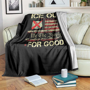 Ice Out For Good We The People Throw Blanket Justice and Freedom Political Resistance American Flag TS02 Print Your Wear