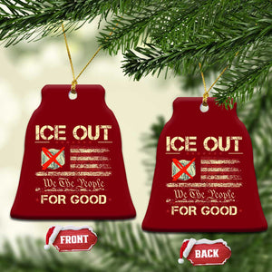 Ice Out For Good We The People Ceramic Ornament Justice and Freedom Political Resistance American Flag TS02 Print Your Wear