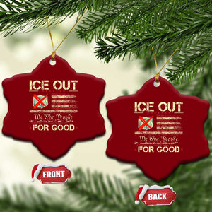 Ice Out For Good We The People Ceramic Ornament Justice and Freedom Political Resistance American Flag TS02 Print Your Wear