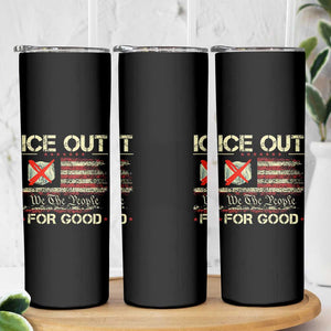 Ice Out For Good We The People Skinny Tumbler Justice and Freedom Political Resistance American Flag TS02 Print Your Wear