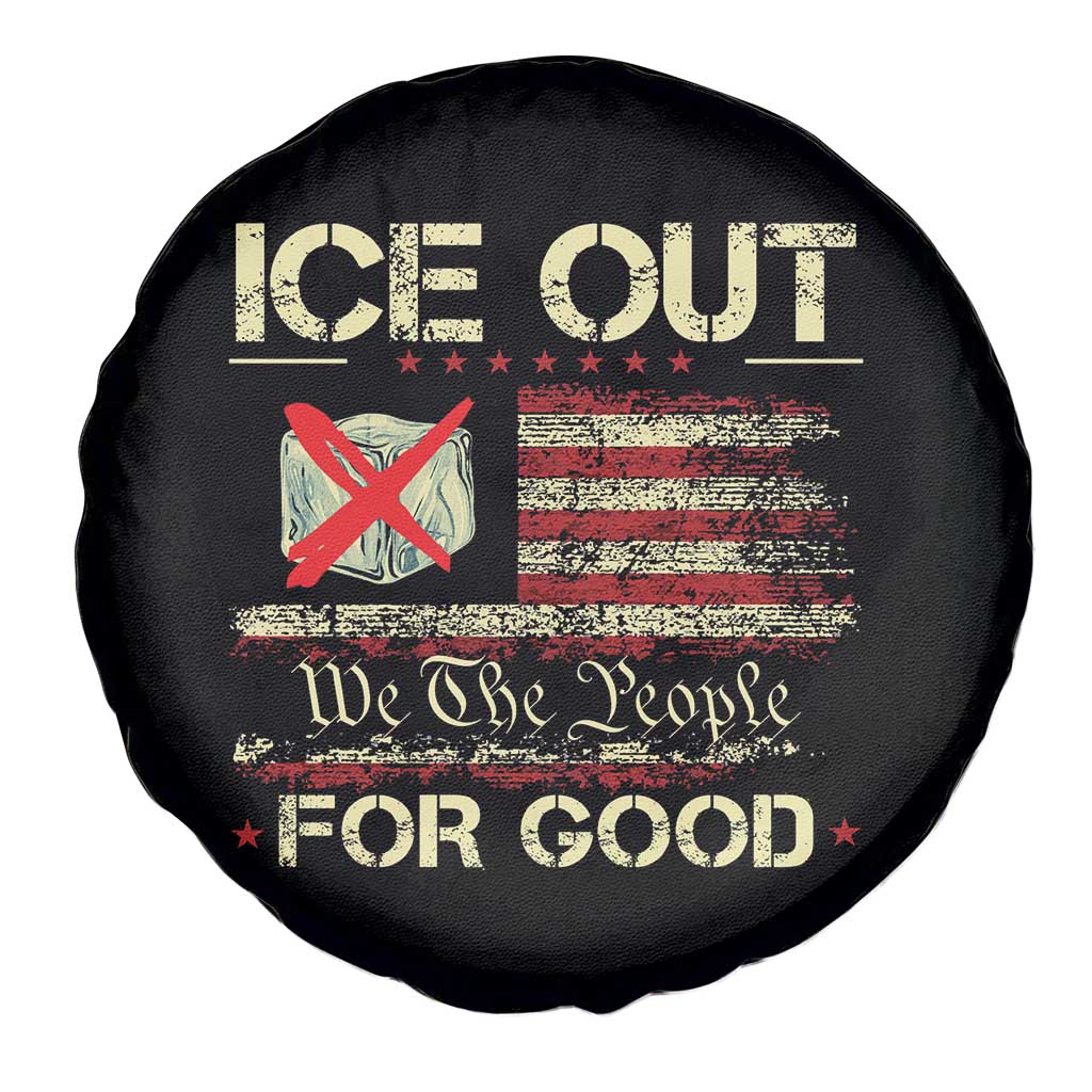 Ice Out For Good We The People Spare Tire Cover Justice and Freedom Political Resistance American Flag TS02 Print Your Wear