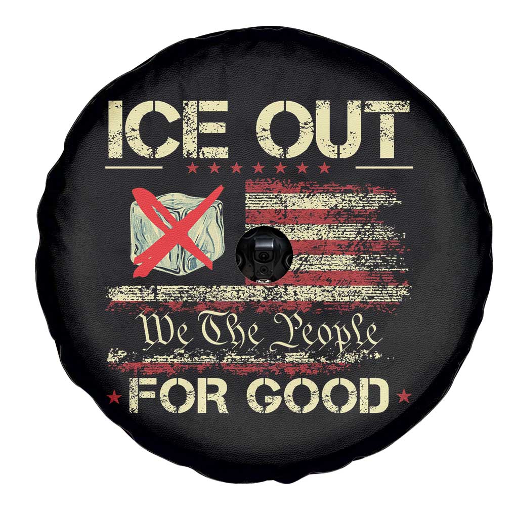 Ice Out For Good We The People Spare Tire Cover Justice and Freedom Political Resistance American Flag TS02 Print Your Wear