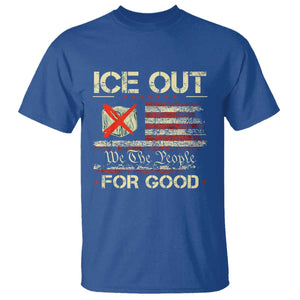 Ice Out For Good We The People T Shirt Justice and Freedom Political Resistance American Flag TS02 Royal Blue Print Your Wear