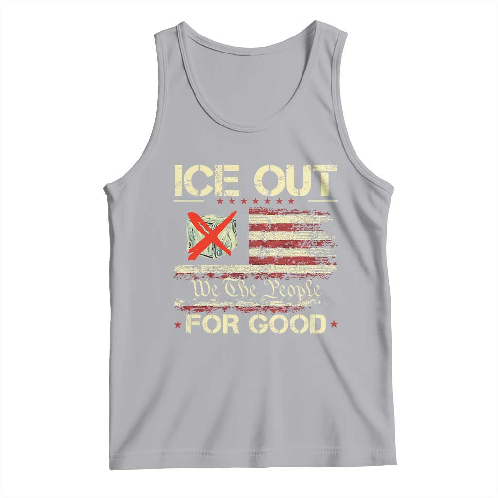Ice Out For Good We The People Tank Top Justice and Freedom Political Resistance American Flag TS02 Athletic Heather Print Your Wear