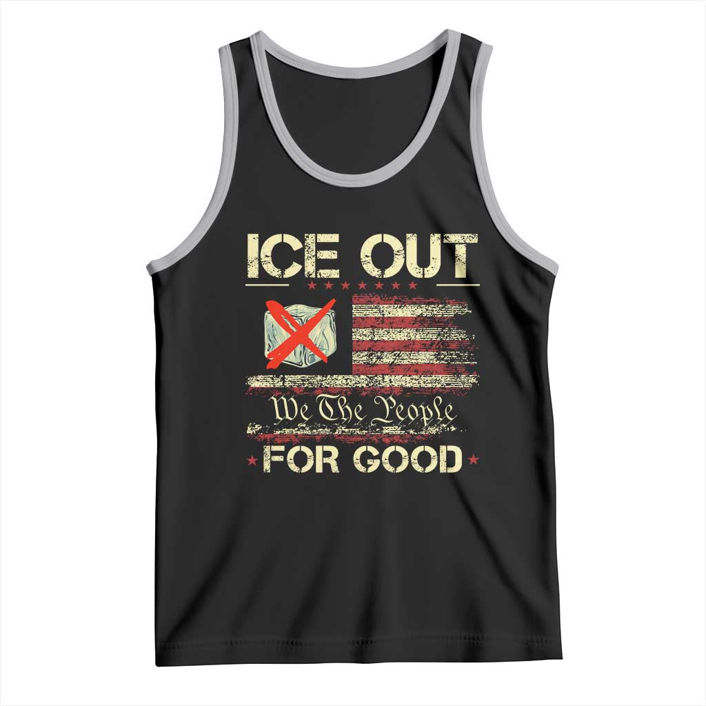 Ice Out For Good We The People Tank Top Justice and Freedom Political Resistance American Flag TS02 Black Athletic Heather Print Your Wear